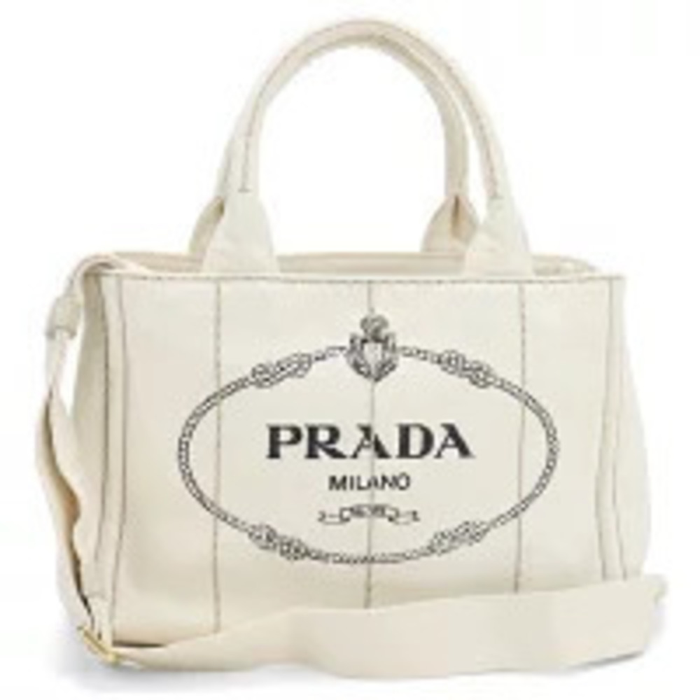 Prada Tote Bag Canapa White Handbag